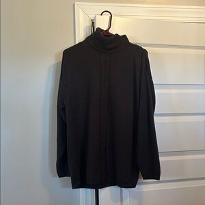 Women's  Black Turtleneck Sweater